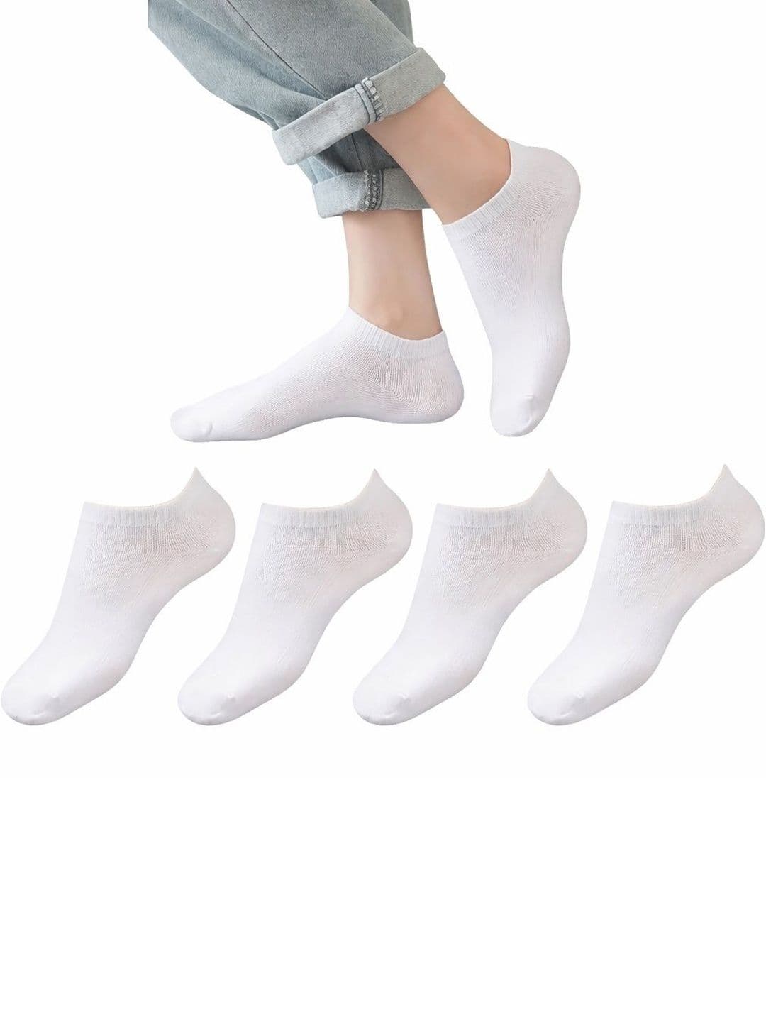 ZEDGORA Unisex Pack of 5 Cotton Blend Ankle Length Socks - view 1