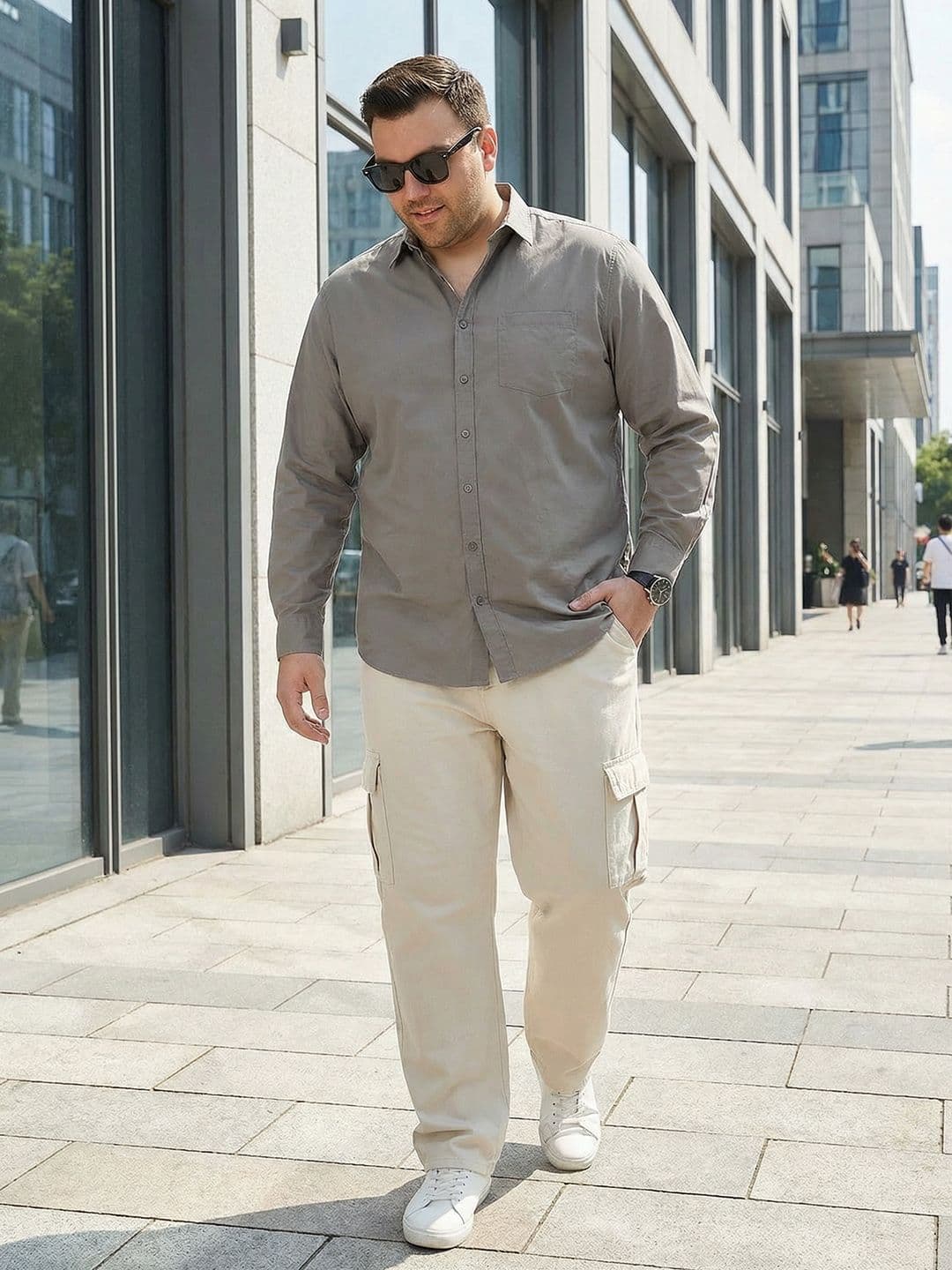 Sztori Plus Size Pure Cotton Casual Shirt - view 1