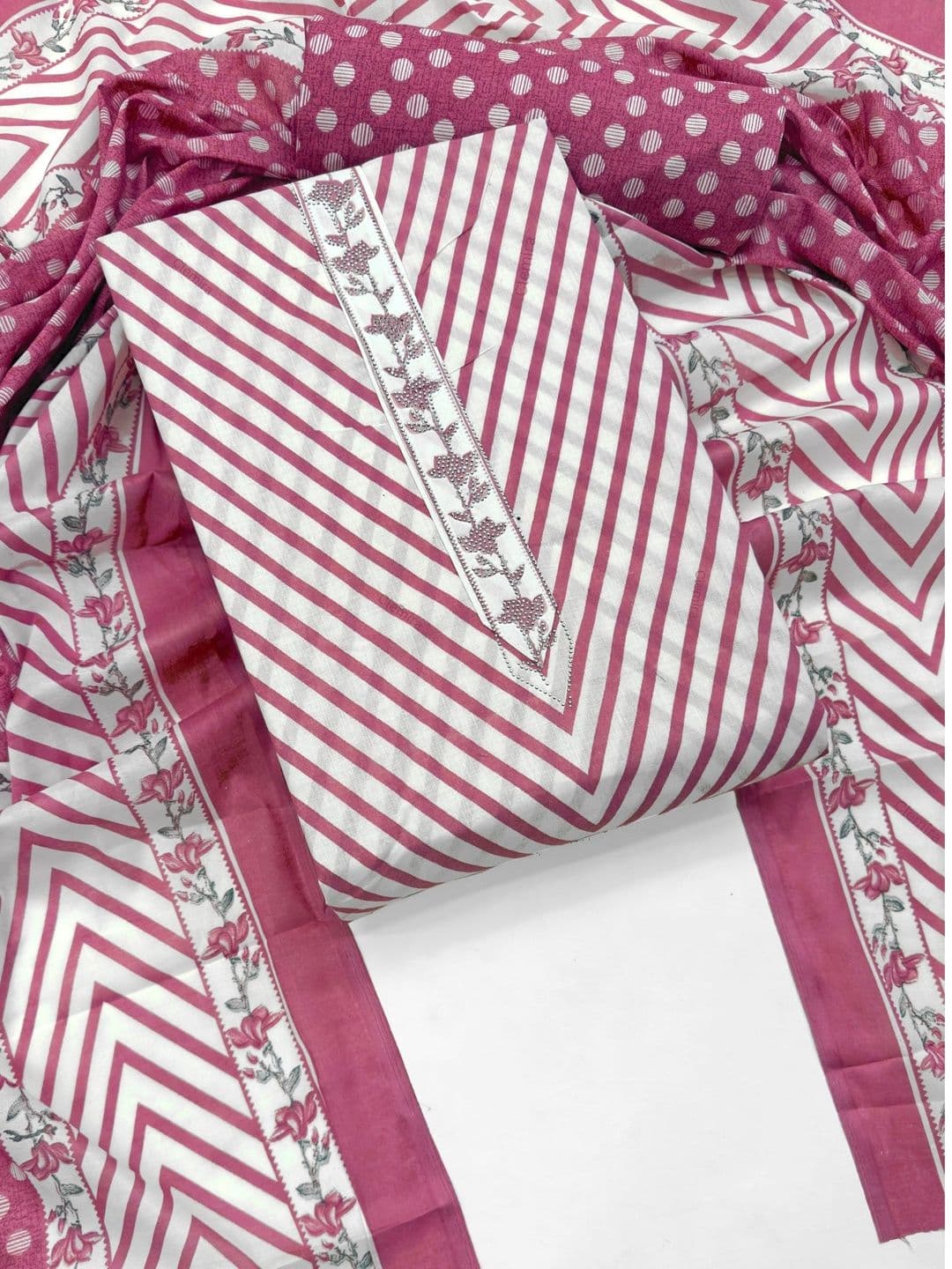 CLEMIRA Printed Pure Cotton Unstitched Dress Material - view 1