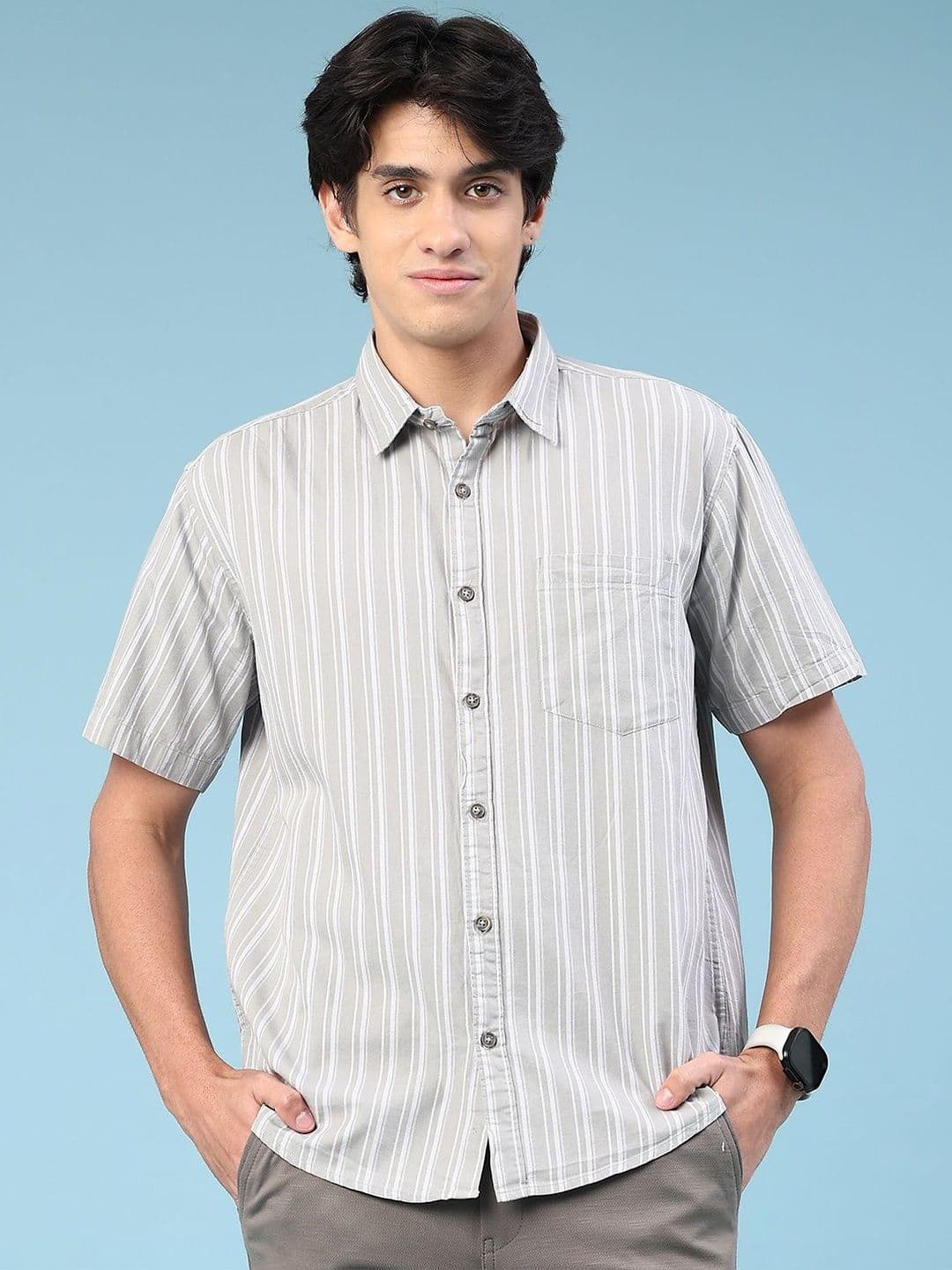 V-Mart Men Striped Casual Shirt - view 1