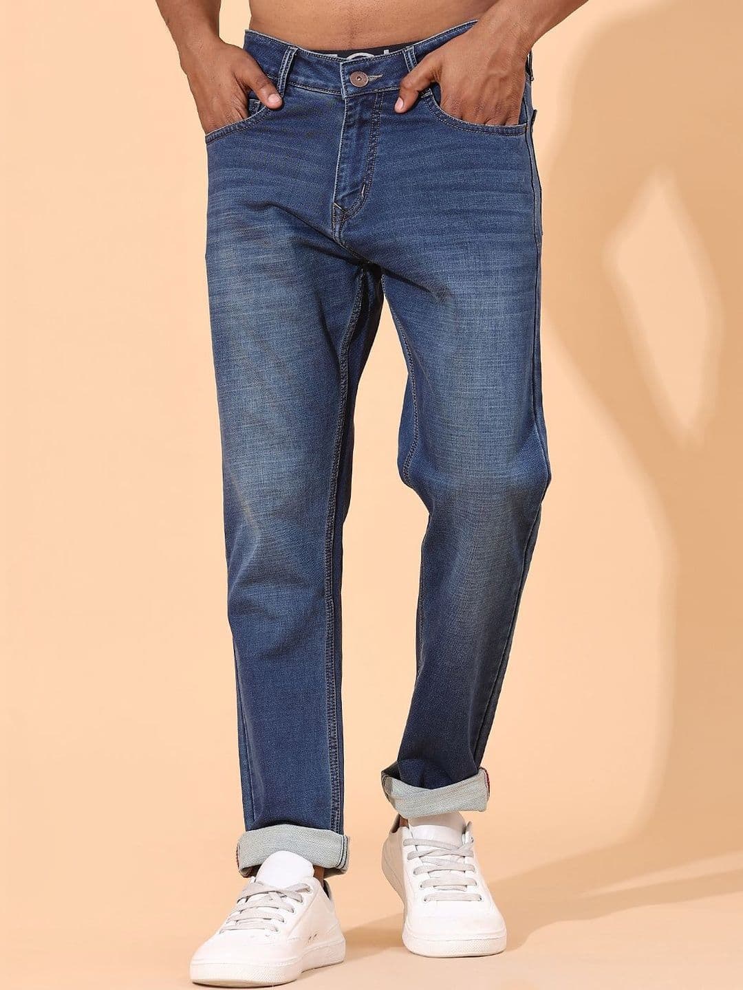 V-Mart Men Skinny Fit Mid-Rise Light Fade Jeans - view 1