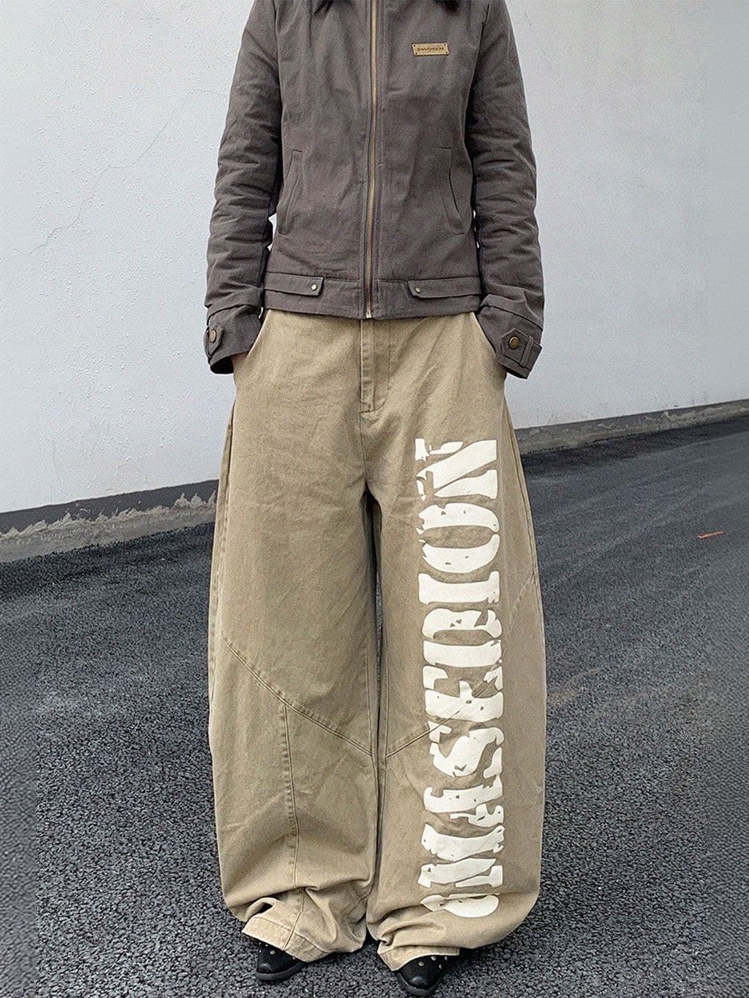 StyleCast x Revolte Women Wide Leg Mid-Rise Printed Jeans - view 1