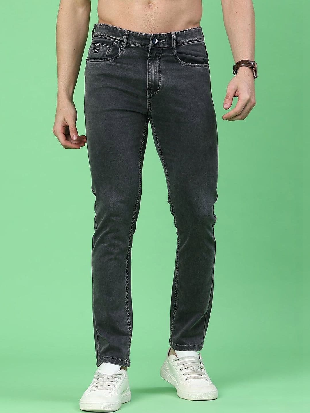 V-Mart Men Slim Fit Mid-Rise Light Fade Stretchable Jeans - view 1