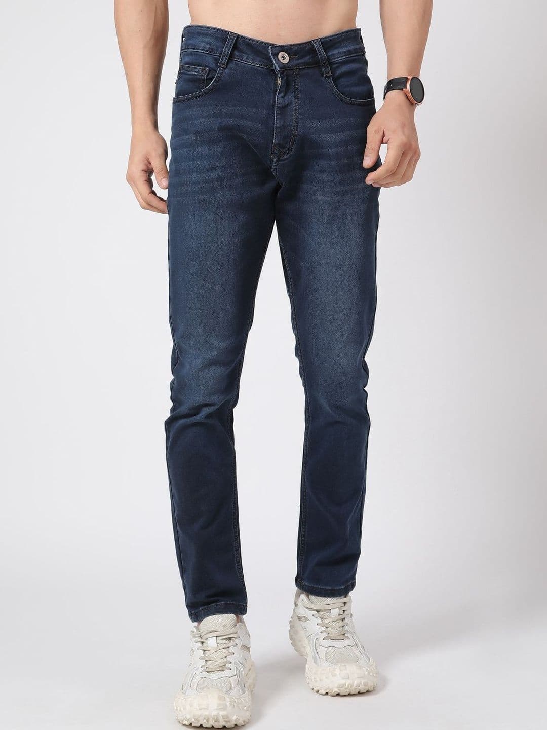 V-Mart Men Skinny Fit Mid-Rise Light Fade Jeans - view 1
