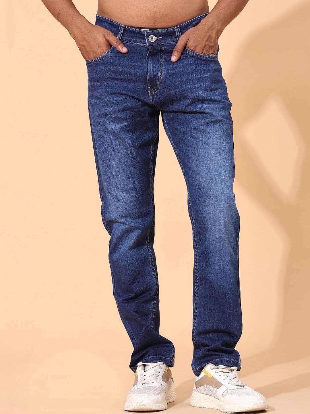 V-Mart Men Skinny Fit Mid-Rise Light Fade Jeans - view 1
