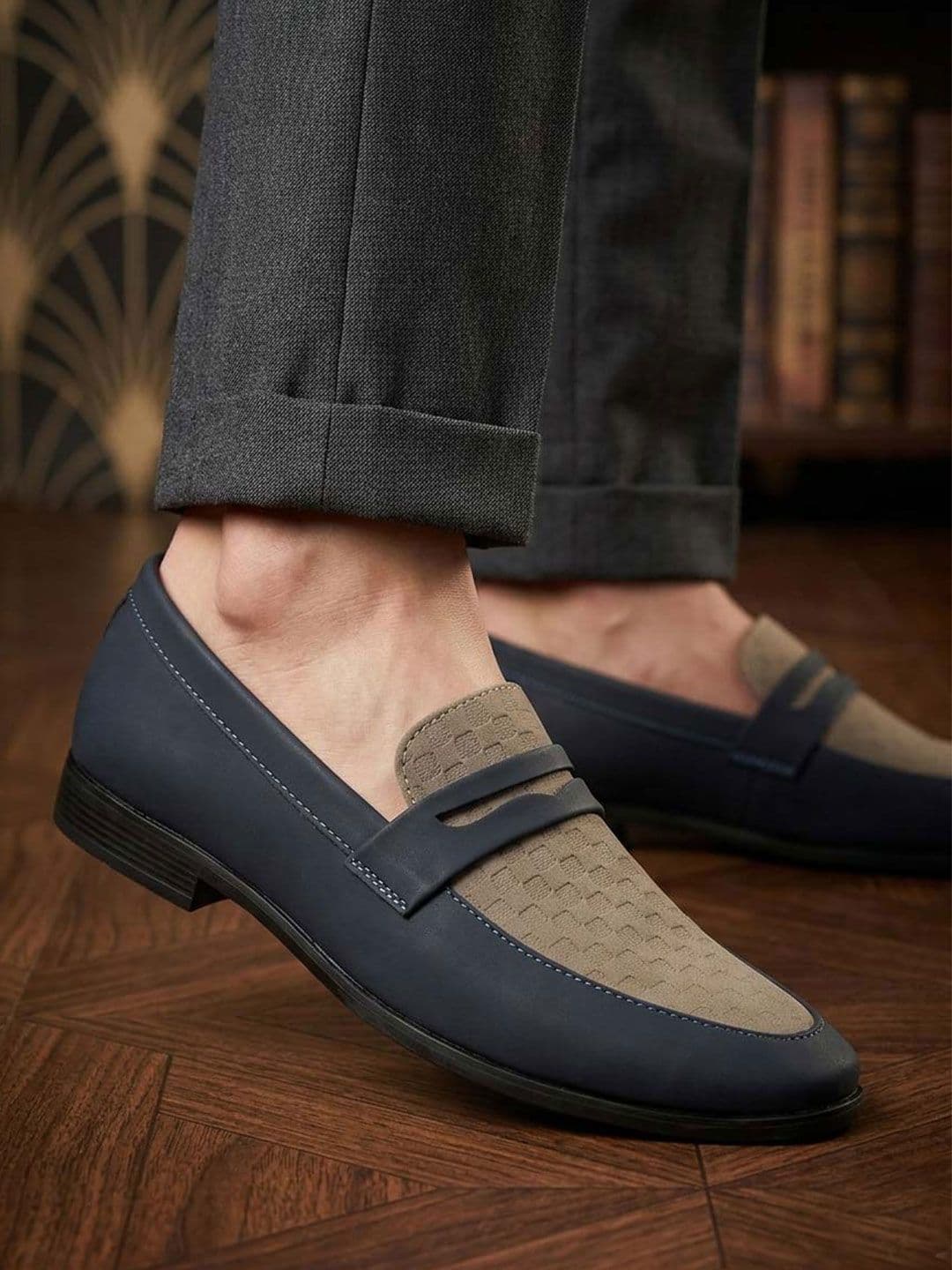 HERE&NOW Men Round Toe Slip-On Loafers Formal Shoes - view 1