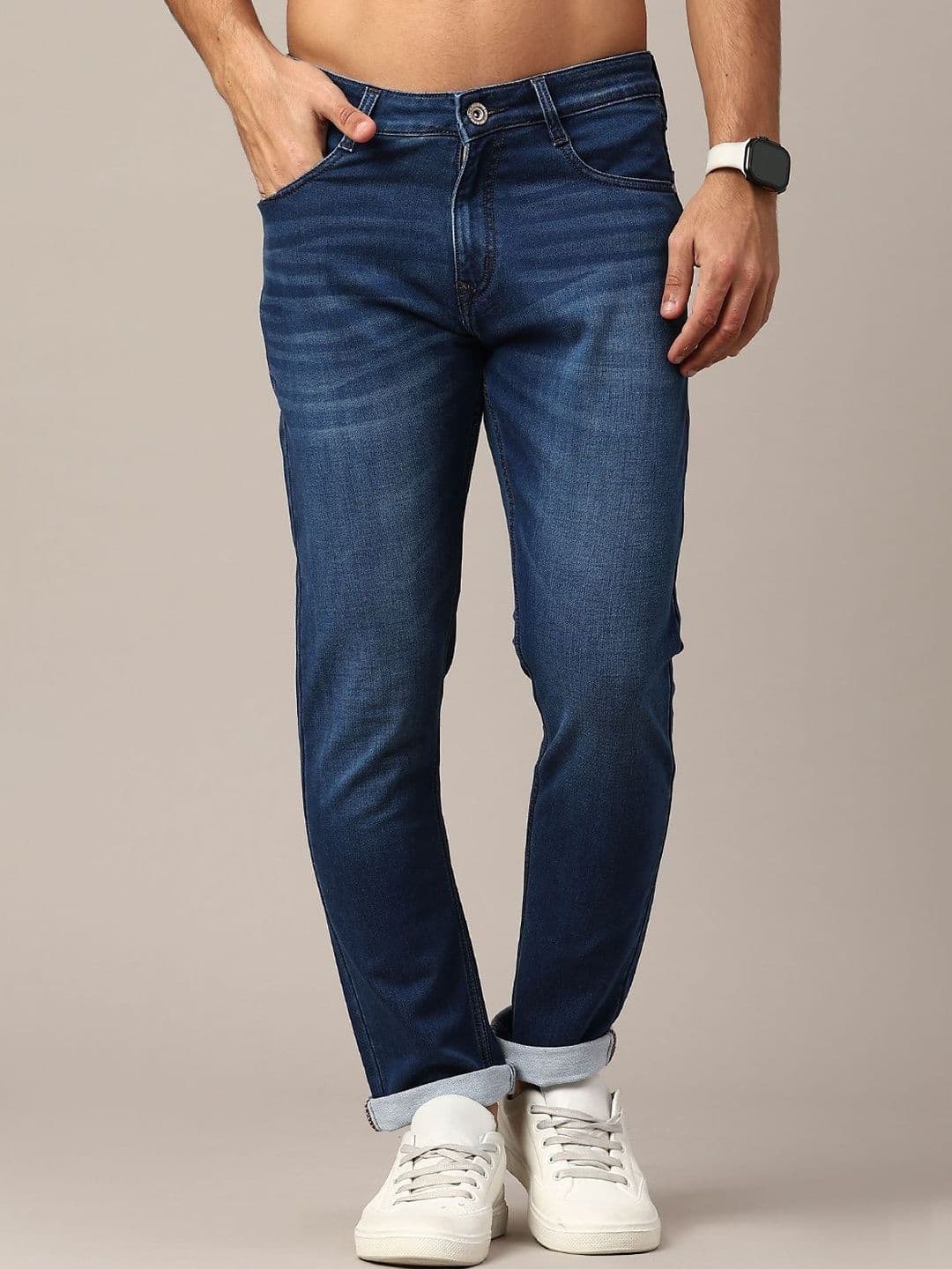 V-Mart Men Skinny Fit Mid-Rise Light Fade Jeans - view 1