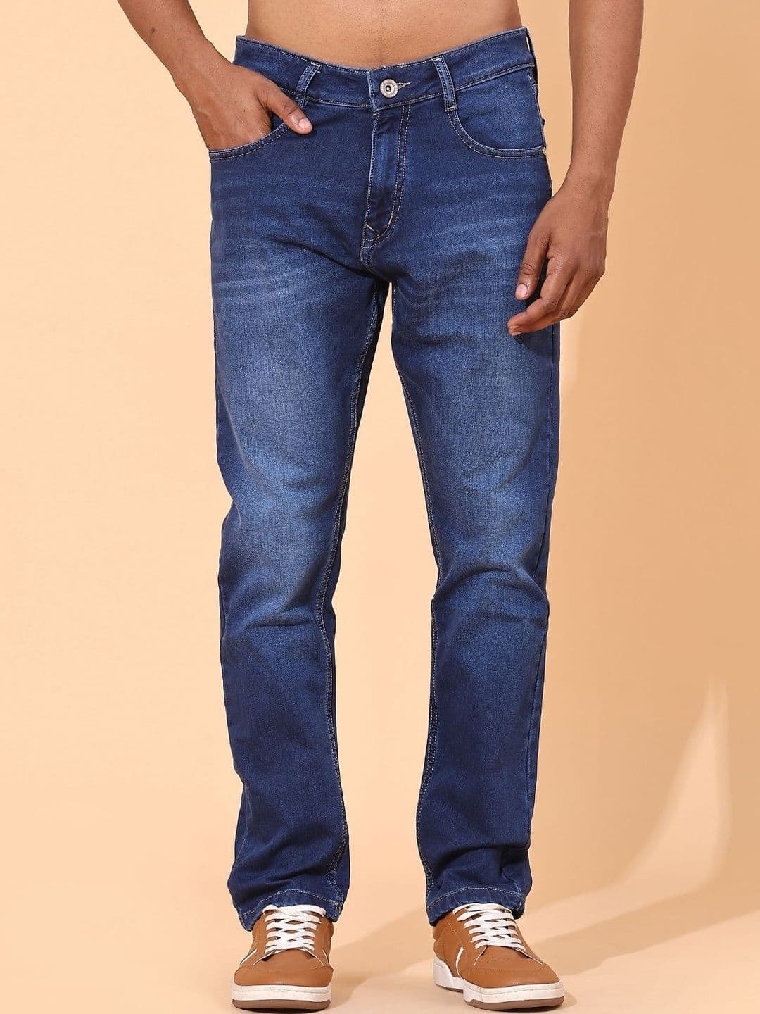 V-Mart Men Skinny Fit Mid-Rise Light Fade Jeans - view 1