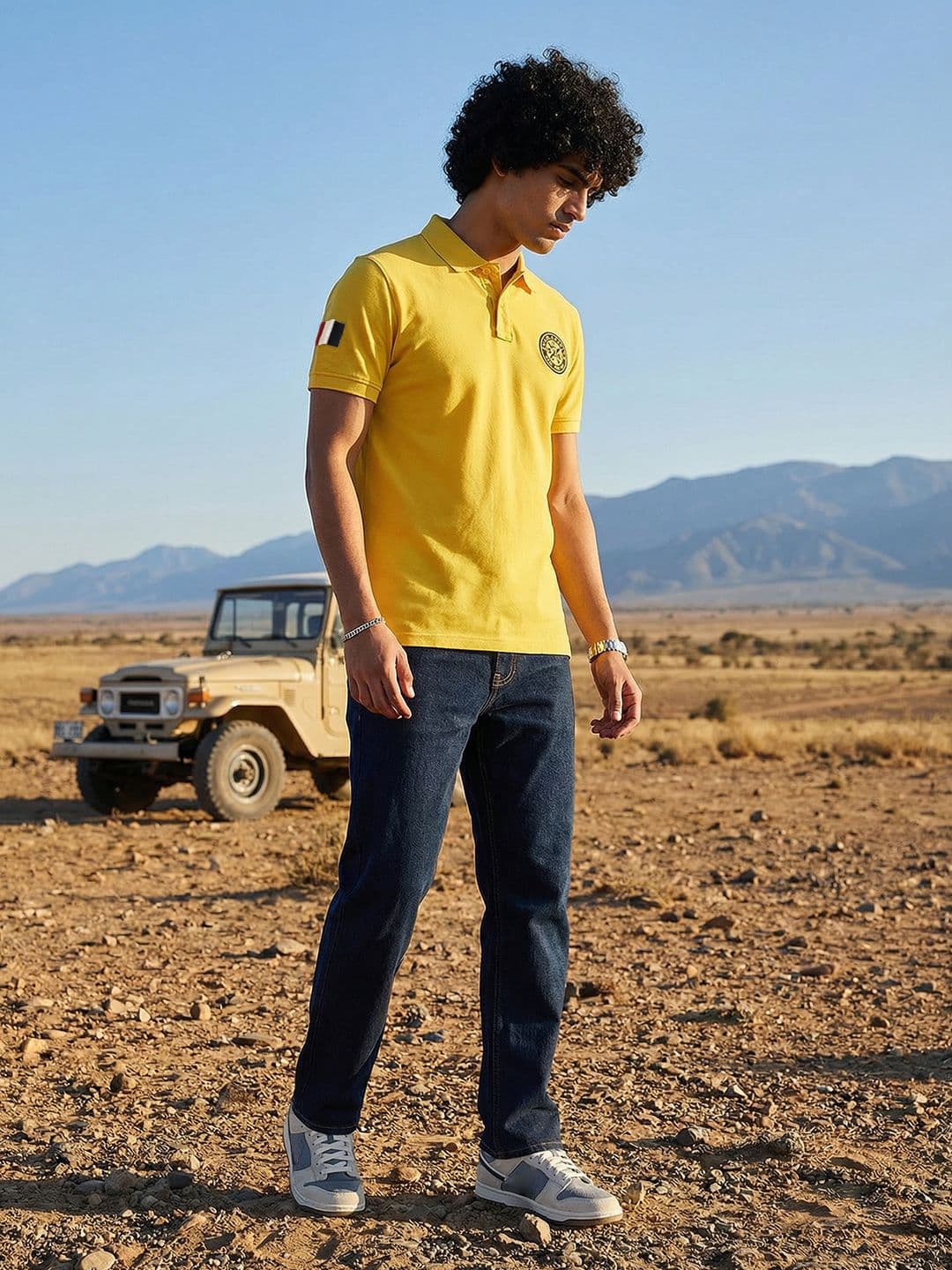 The Roadster Life Co. Polo Collar Applique T-shirt - view 1