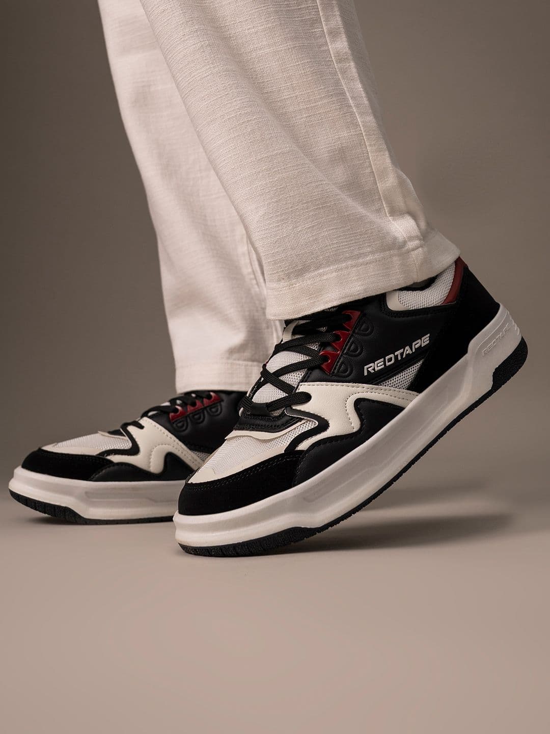 Red Tape Men Colourblocked PU Sneakers - view 1