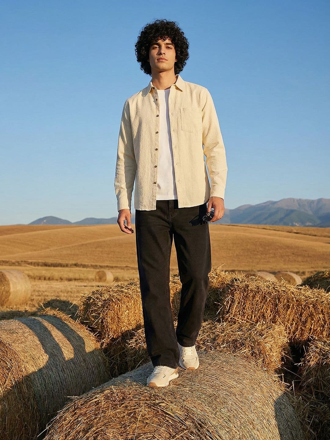 The Roadster Life Co. Self Design Textured Pure Cotton Casual Shirt - view 1