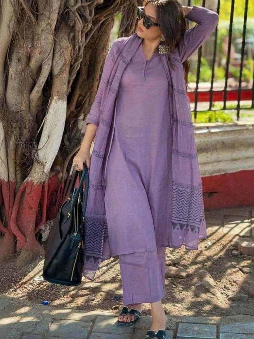 Women Basket Women Regular Kurti with Trousers & With Dupatta - view 1