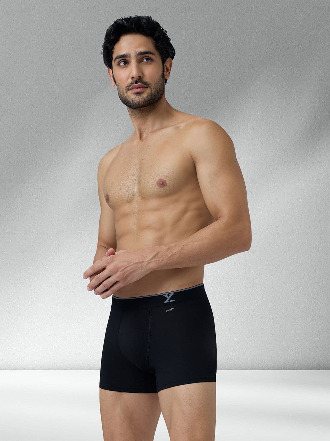 XYXX Men Traq Silver Cotton Trunk - view 1