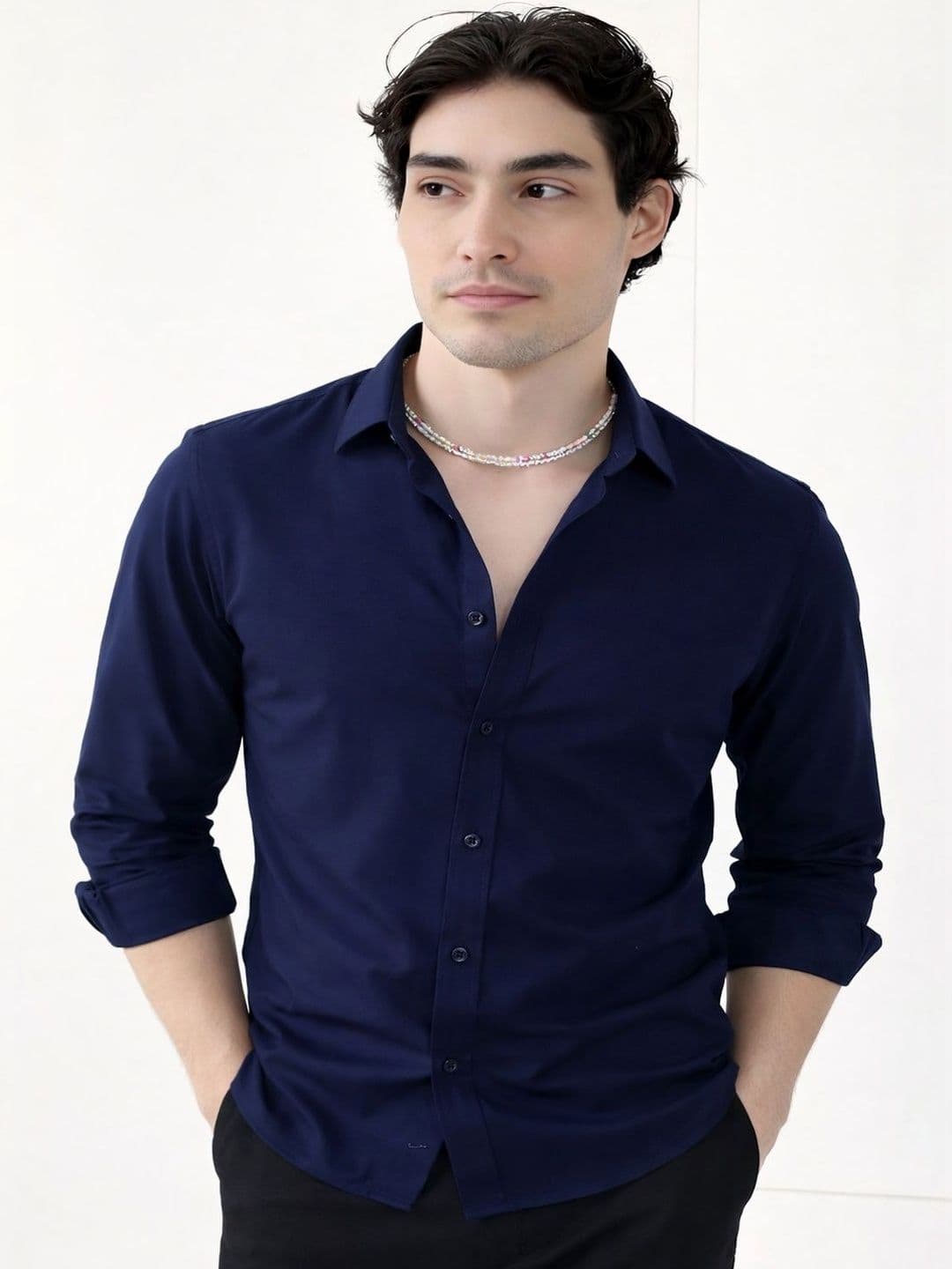 PACTIMO Men Classic Slim Fit Casual Shirt - view 1