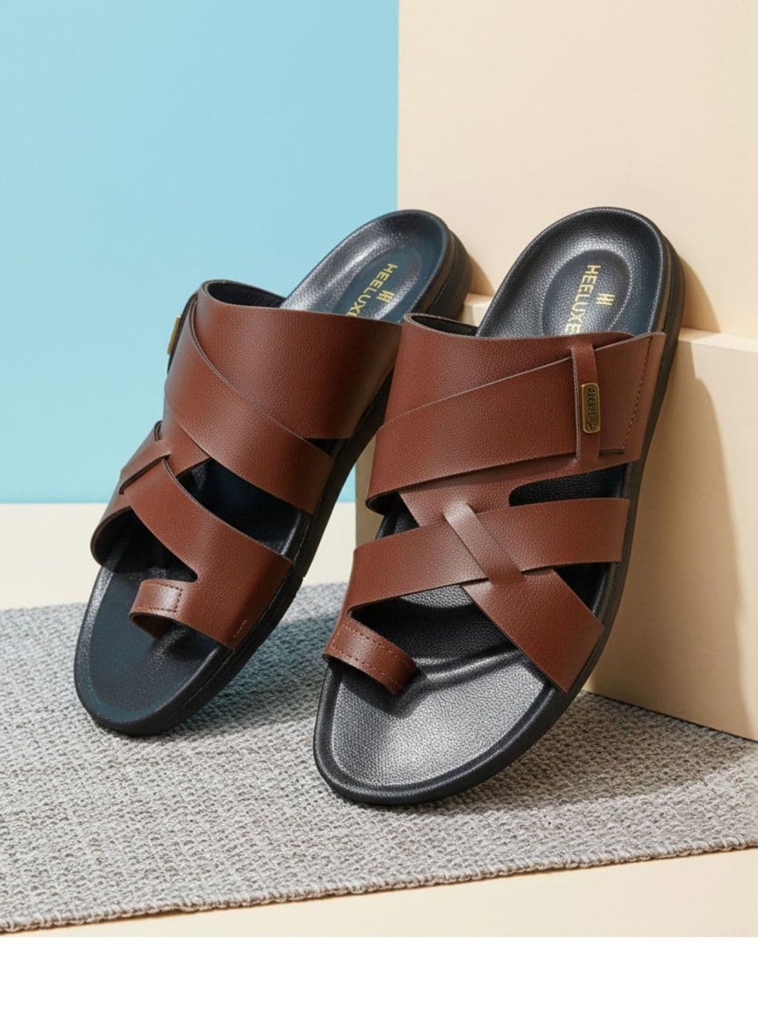 LEHAR Men Ethnic PU Comfort Sandals - view 1