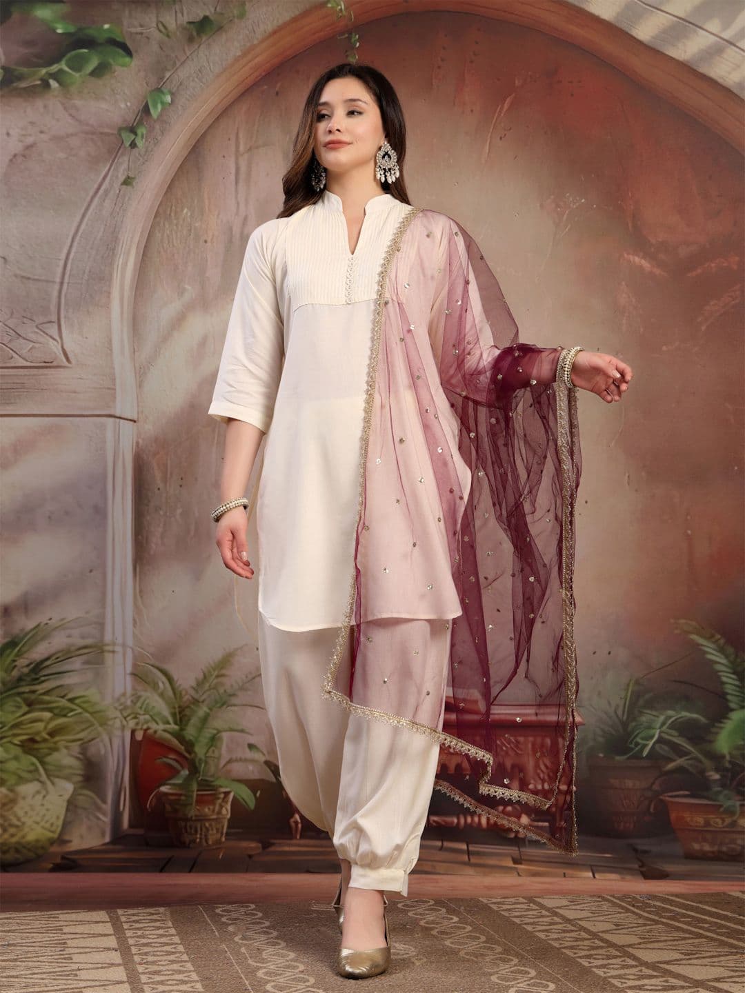 Clora Creation Women Embellished Sequinned Dupatta - view 1
