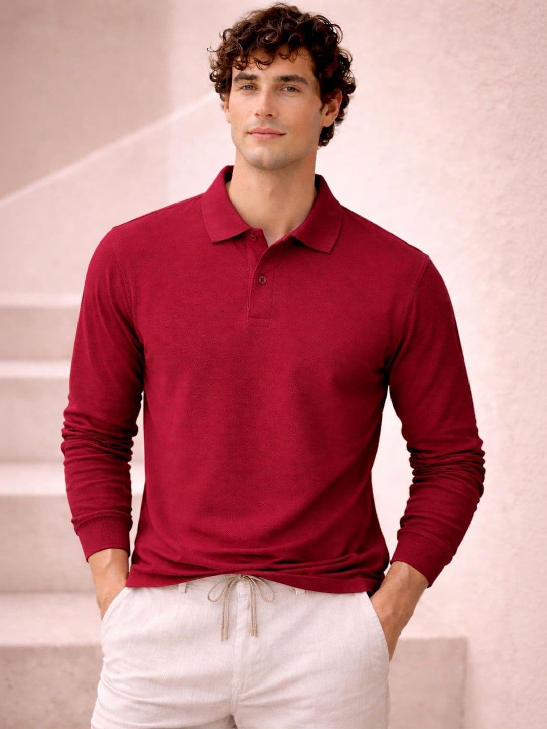 Davno Men Polo Collar T-shirt - view 1