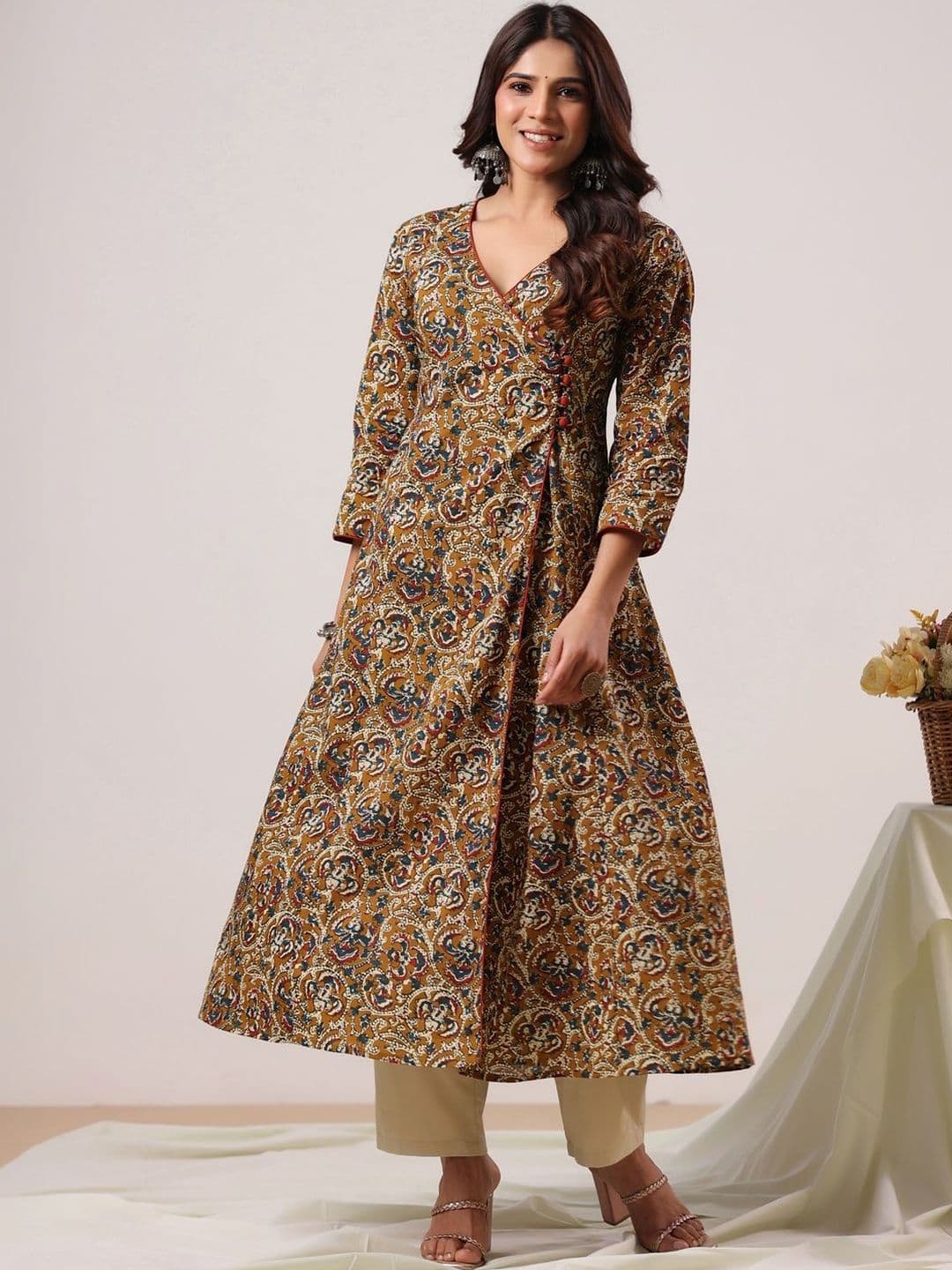 Rimeline Women Ethnic Motifs Printed Floral Kurta - view 1