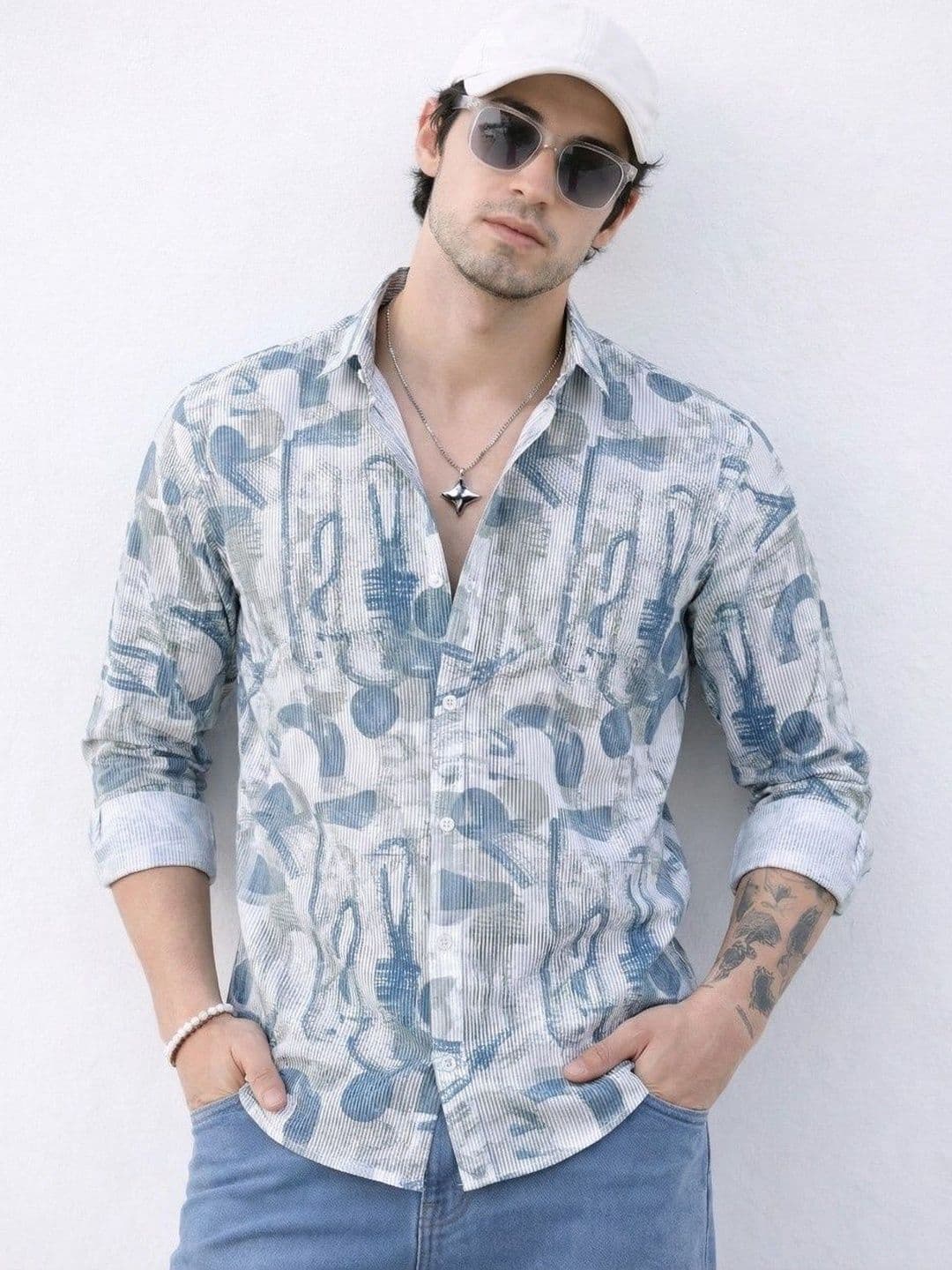 R.Code by The Roadster Life Co. Men Original Striped Casual Shirt - view 1