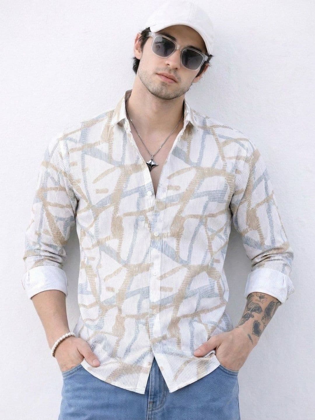 R.Code by The Roadster Life Co. Men Original Striped Casual Shirt - view 1
