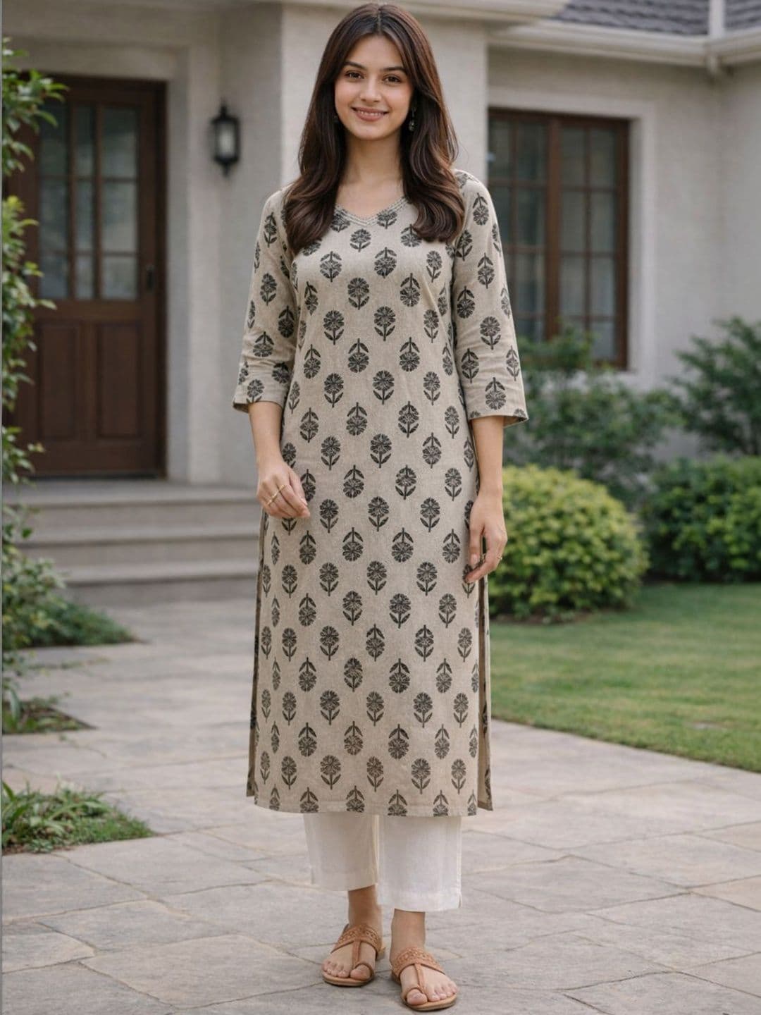 Merira Women Floral Printed Floral Kurta - view 1