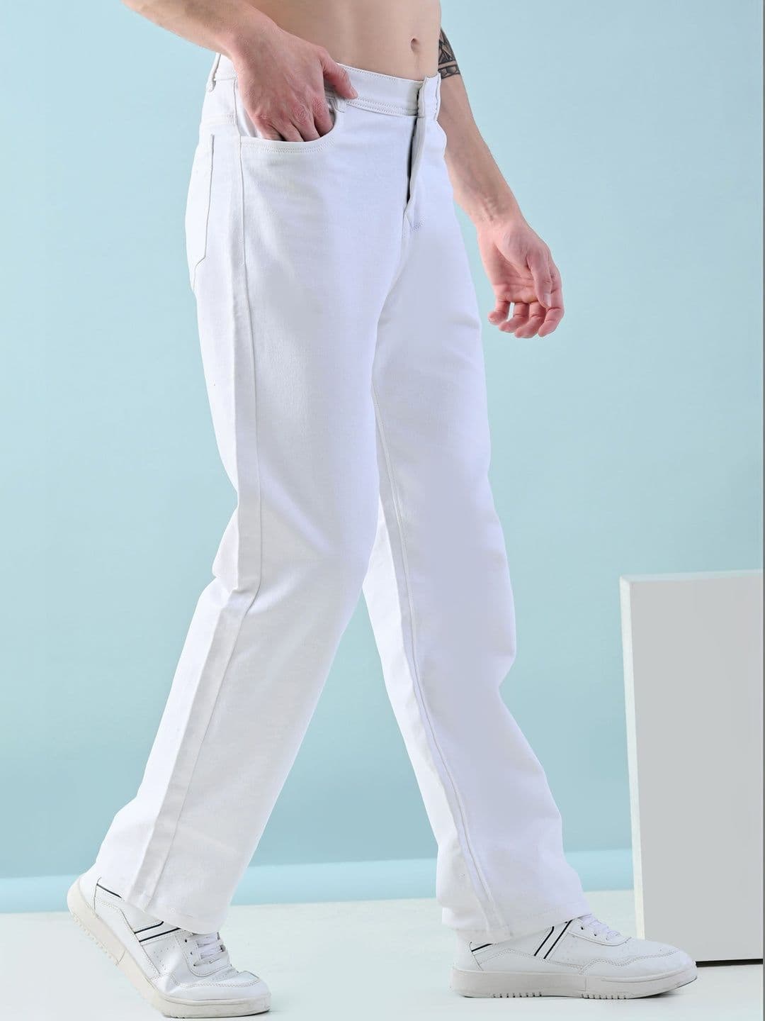 R.Code by The Roadster Life Co. Men Classic Straight Fit Mid-Rise Stretchable Jeans - view 1