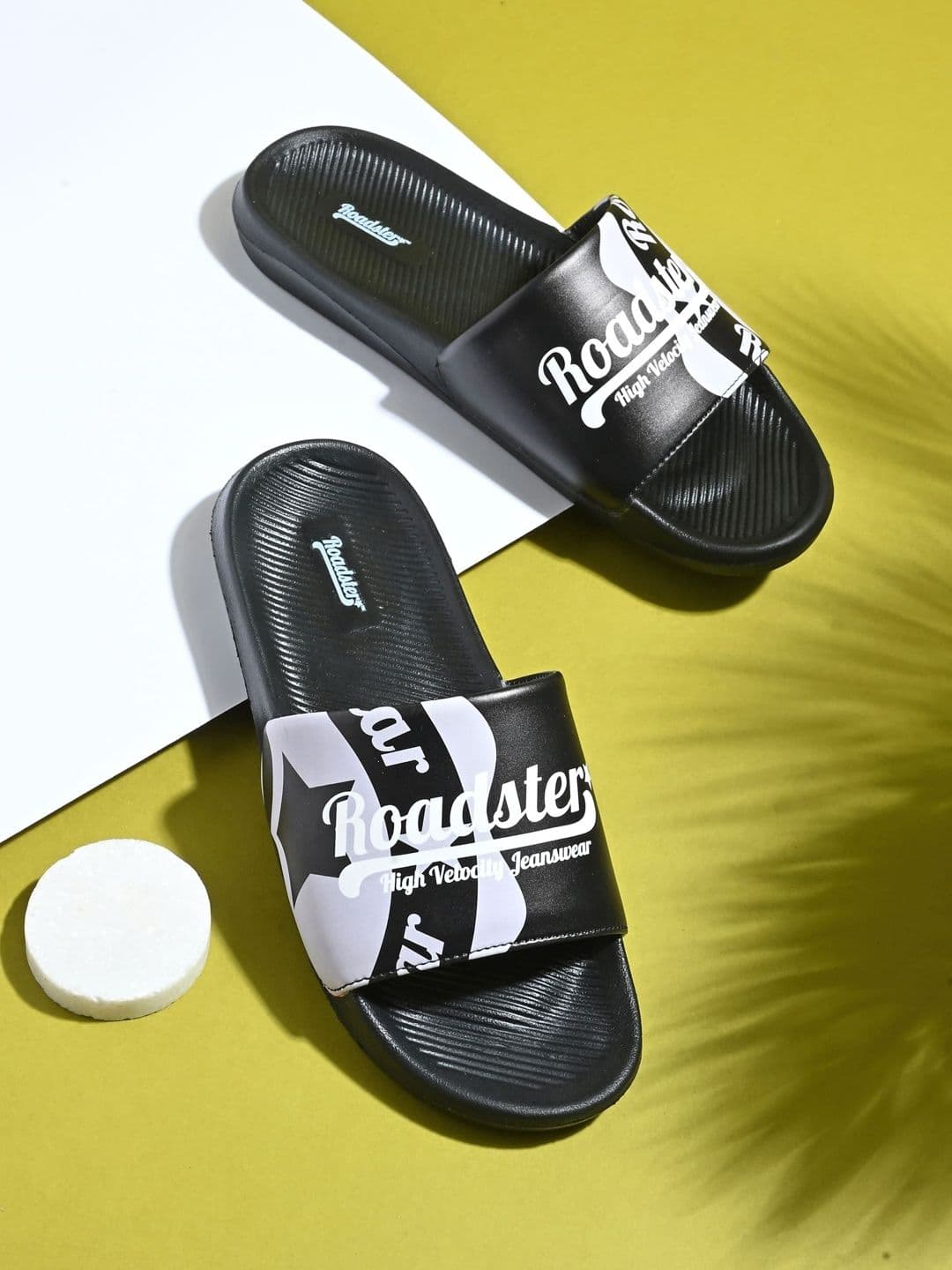 The Roadster Lifestyle Co Men Printed Sliders Flip Flops with Cushioned Footbed - view 1