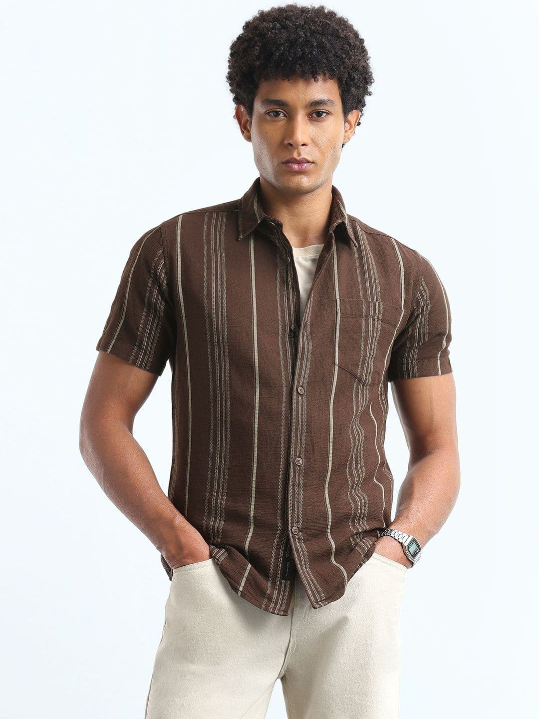 Flying Machine Men Slim Fit Striped Casual Shirt - view 1