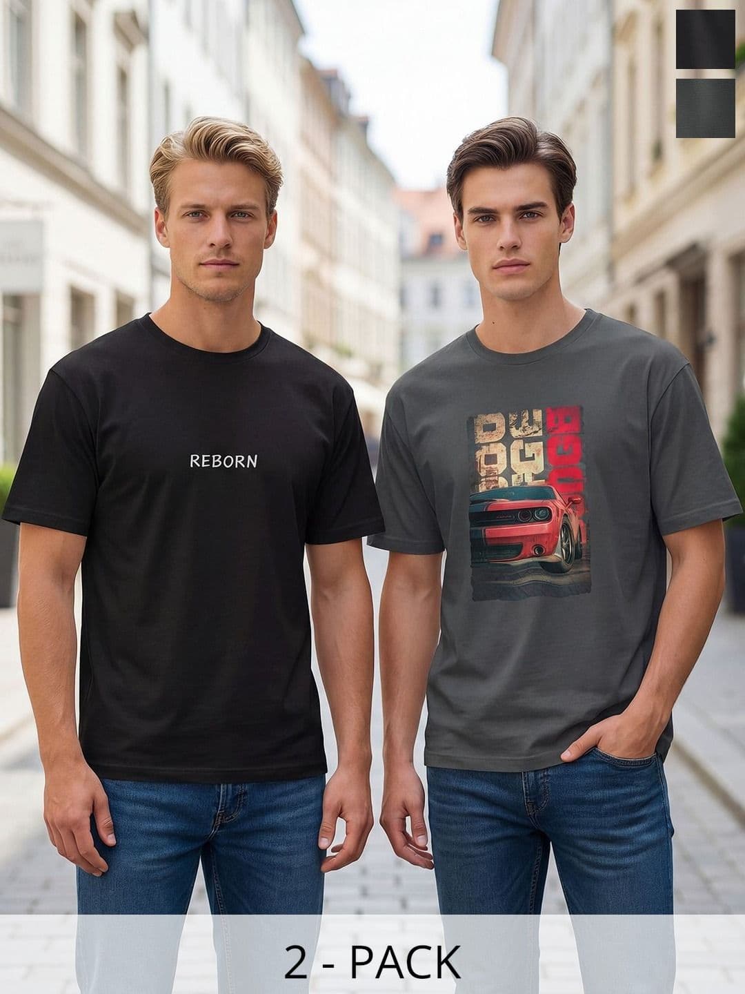 BULLMER Men Graphic Print Round Neck Cotton Blend Half Sleeve Casual Wear Tshirts - view 1