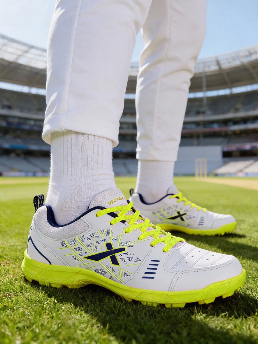 VECTOR X Unisex Blaster 22Y Synthetic Leather Upper & Mesh PVC & Rubber Sole Cricket Shoes - view 1