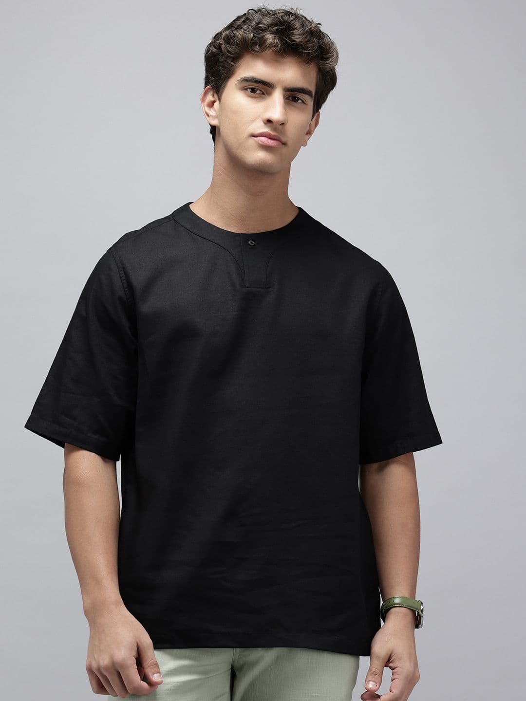 NAVNIV Cotton Linen Kurta - view 1