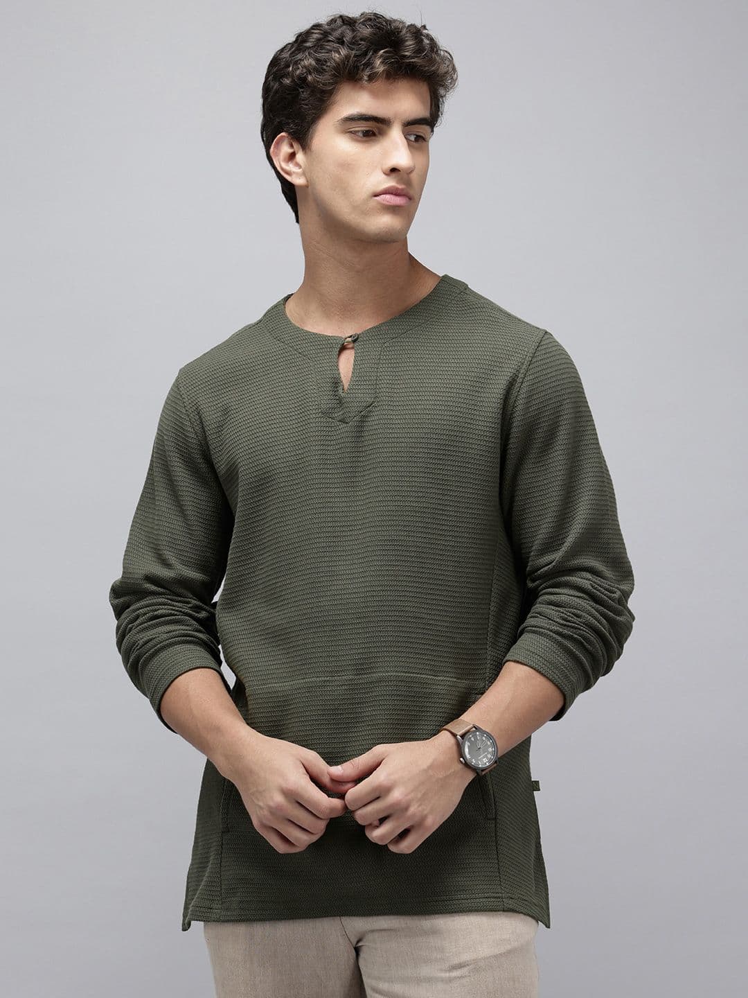 NAVNIV Self Design Pure Cotton Straight Kurta - view 1