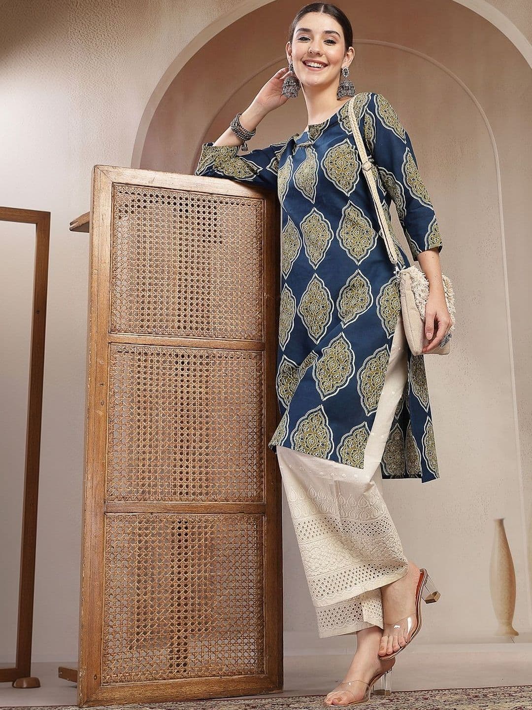 Stylum Women Ethnic Motifs Printed Block Print Kurta - view 1