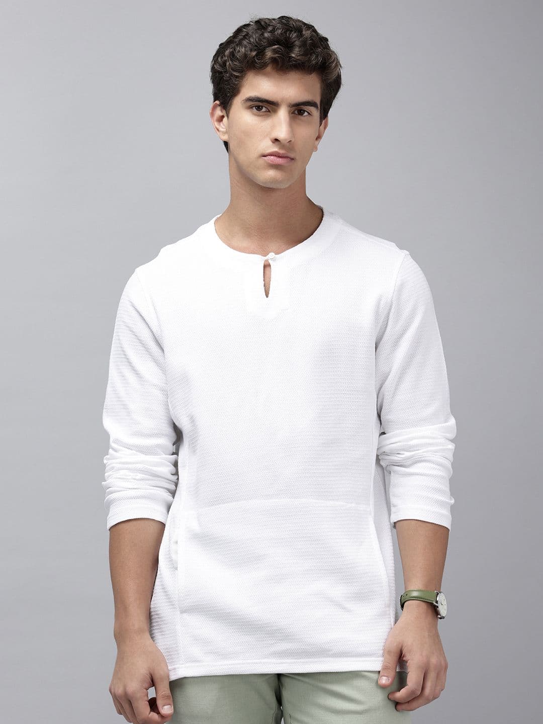 NAVNIV Self Design Pure Cotton Straight Kurta - view 1