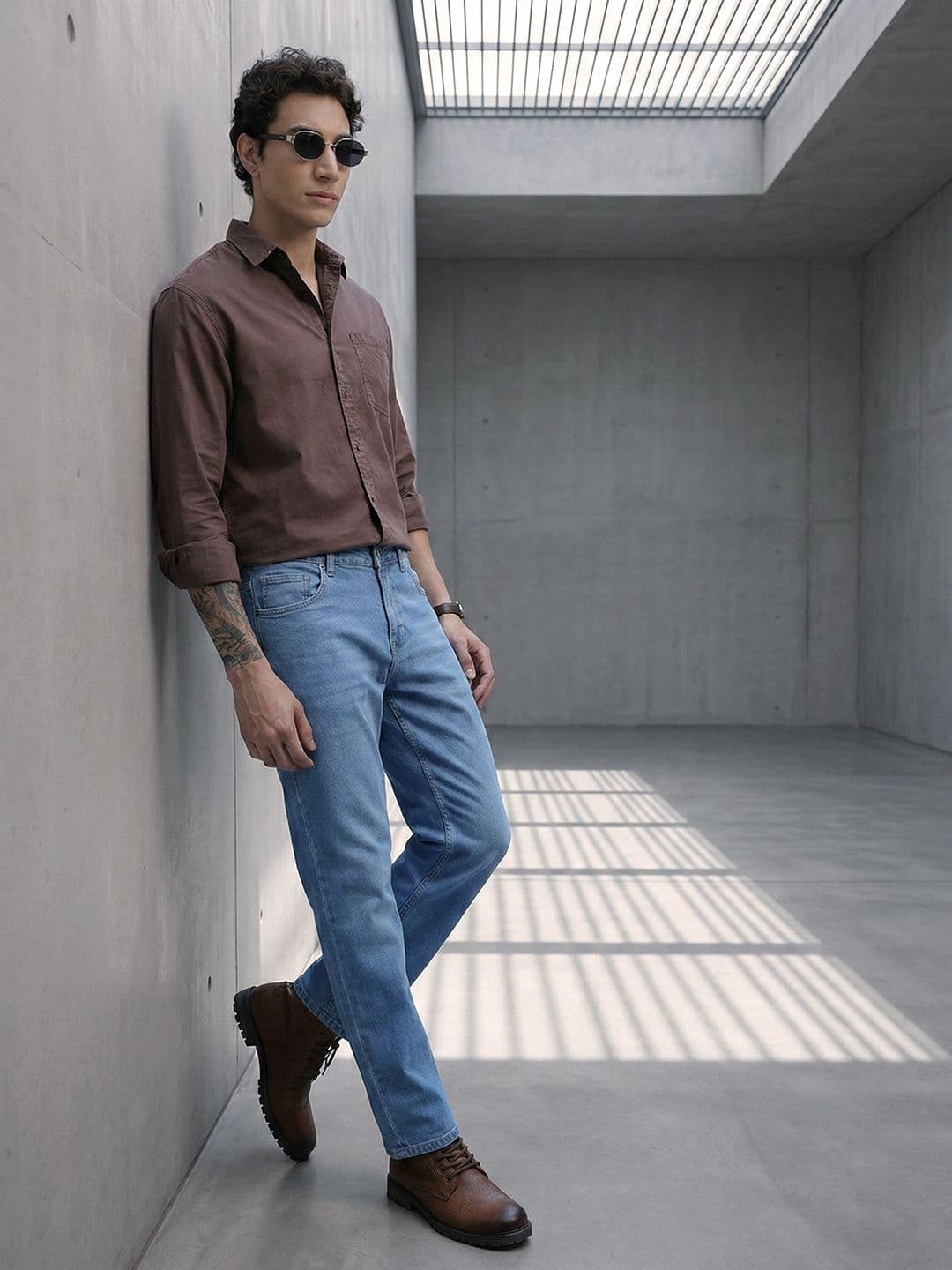 The Roadster Life Co. Men Straight Fit Light Fade Stretchable Jeans - view 1