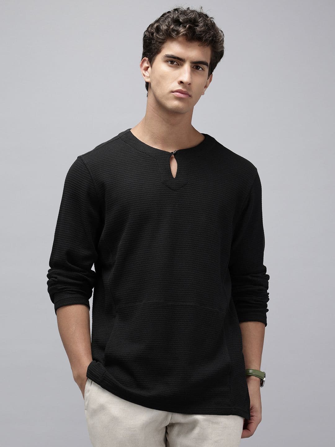 NAVNIV Self Design Pure Cotton Straight Kurta - view 1