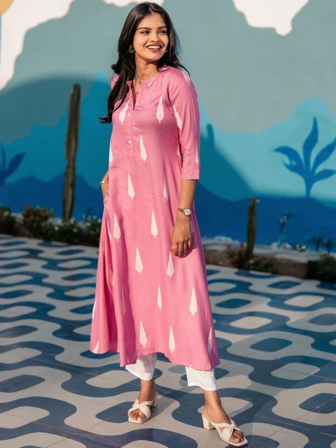 HAY Women Floral Printed Floral Kurta - view 1
