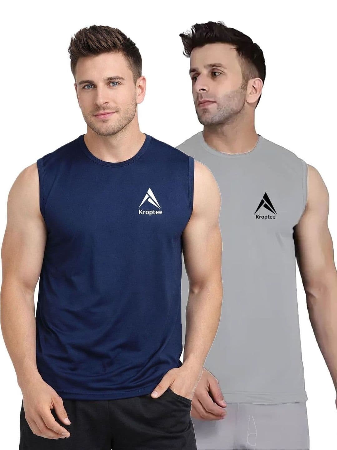 Kroptee Pack of 2 Cotton Blend Gym Vest - view 1