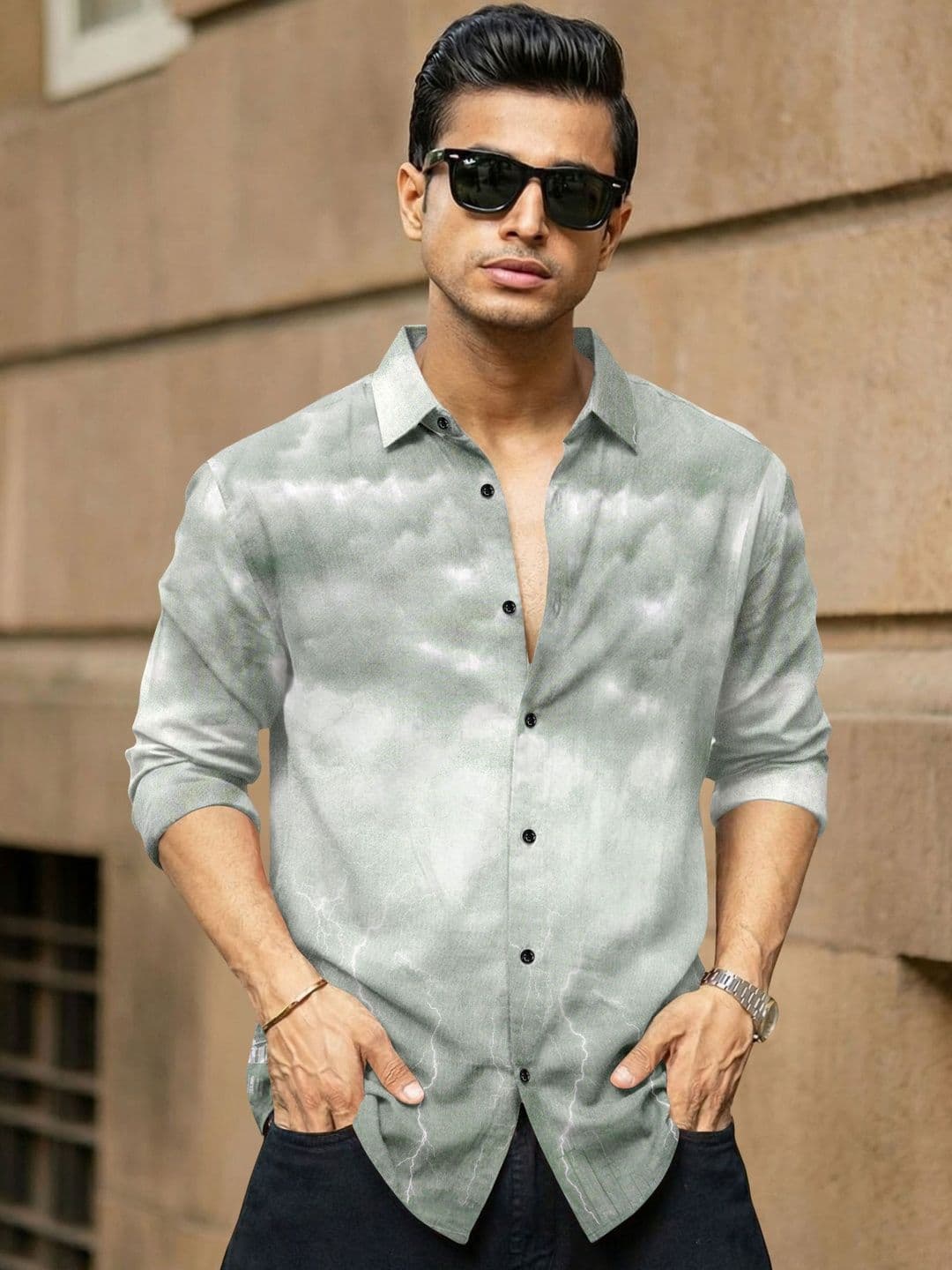 SANBROS Men Cotton Printed Shirts - view 1