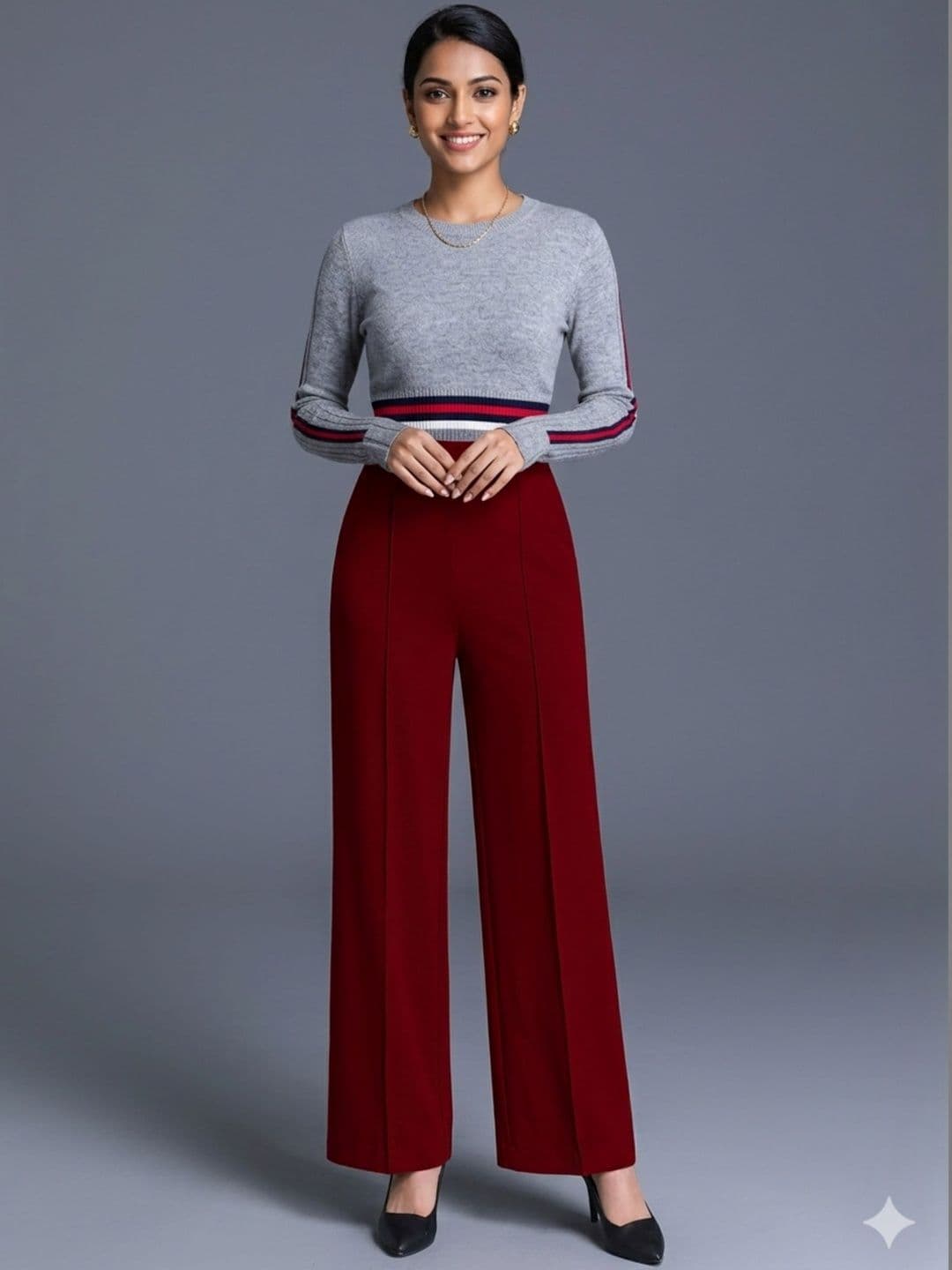Flexible Apparels Women Knitted Palazzos - view 1