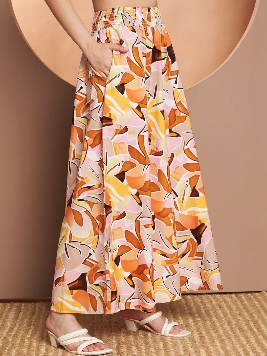 ZWERLON Women Printed Flared Palazzos - view 1
