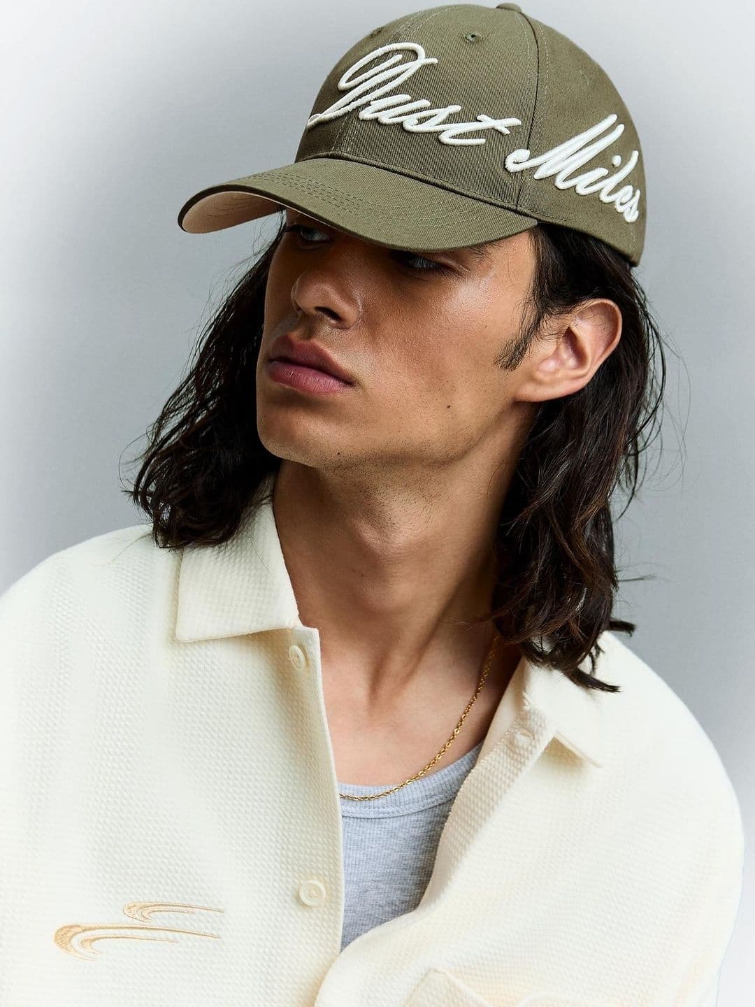 Bershka Men Embroidered Pure Cotton Cap - view 1