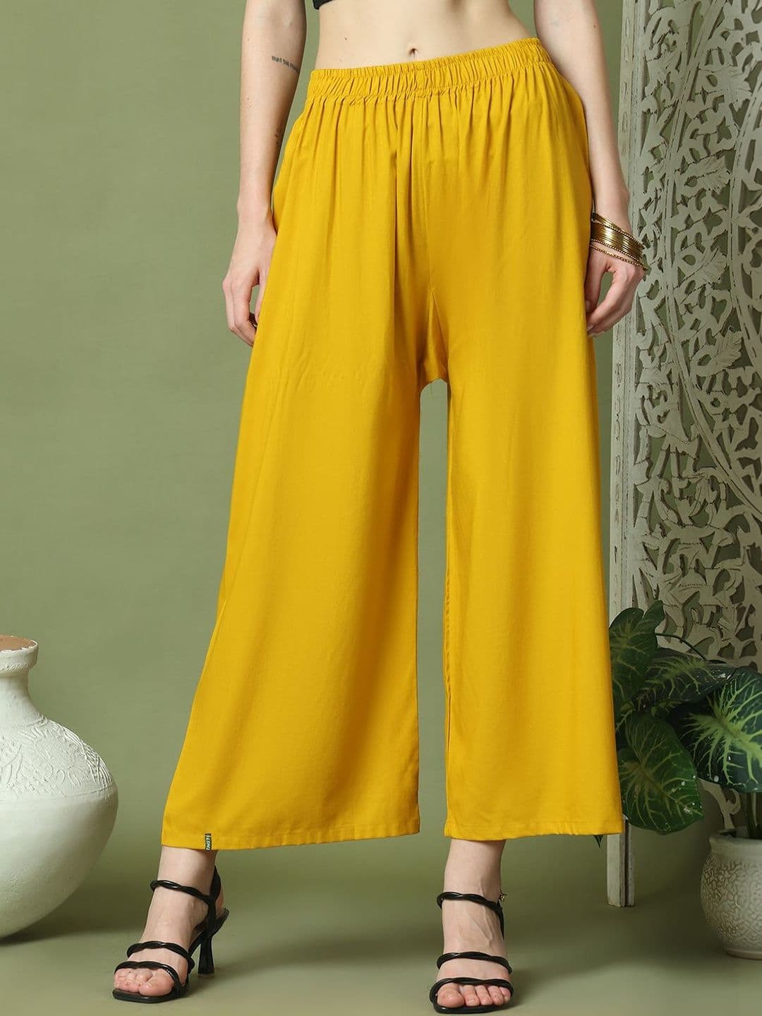KALINI Women Flared Ethnic Palazzos - view 1