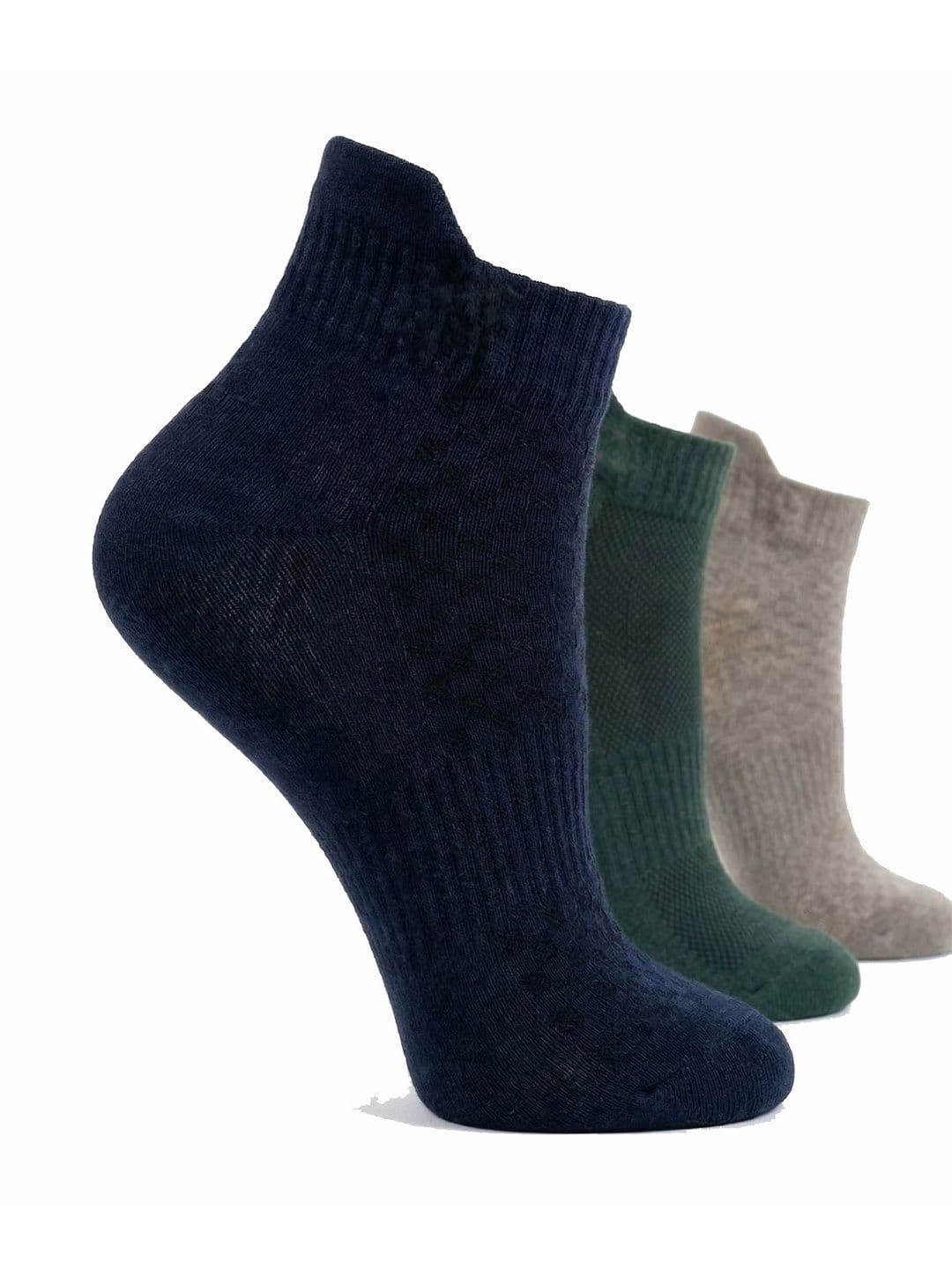 Dollar Men Pack of 3 Cotton Assorted Ankle Length Socks - view 1