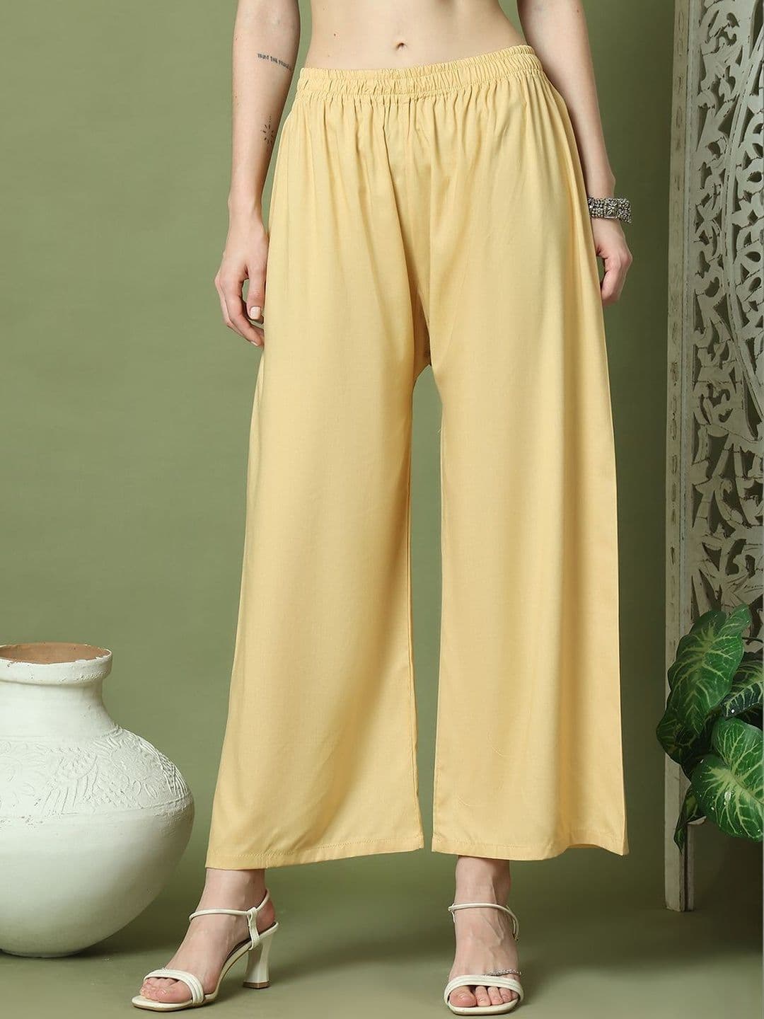 KALINI Women Flared Ethnic Palazzos - view 1