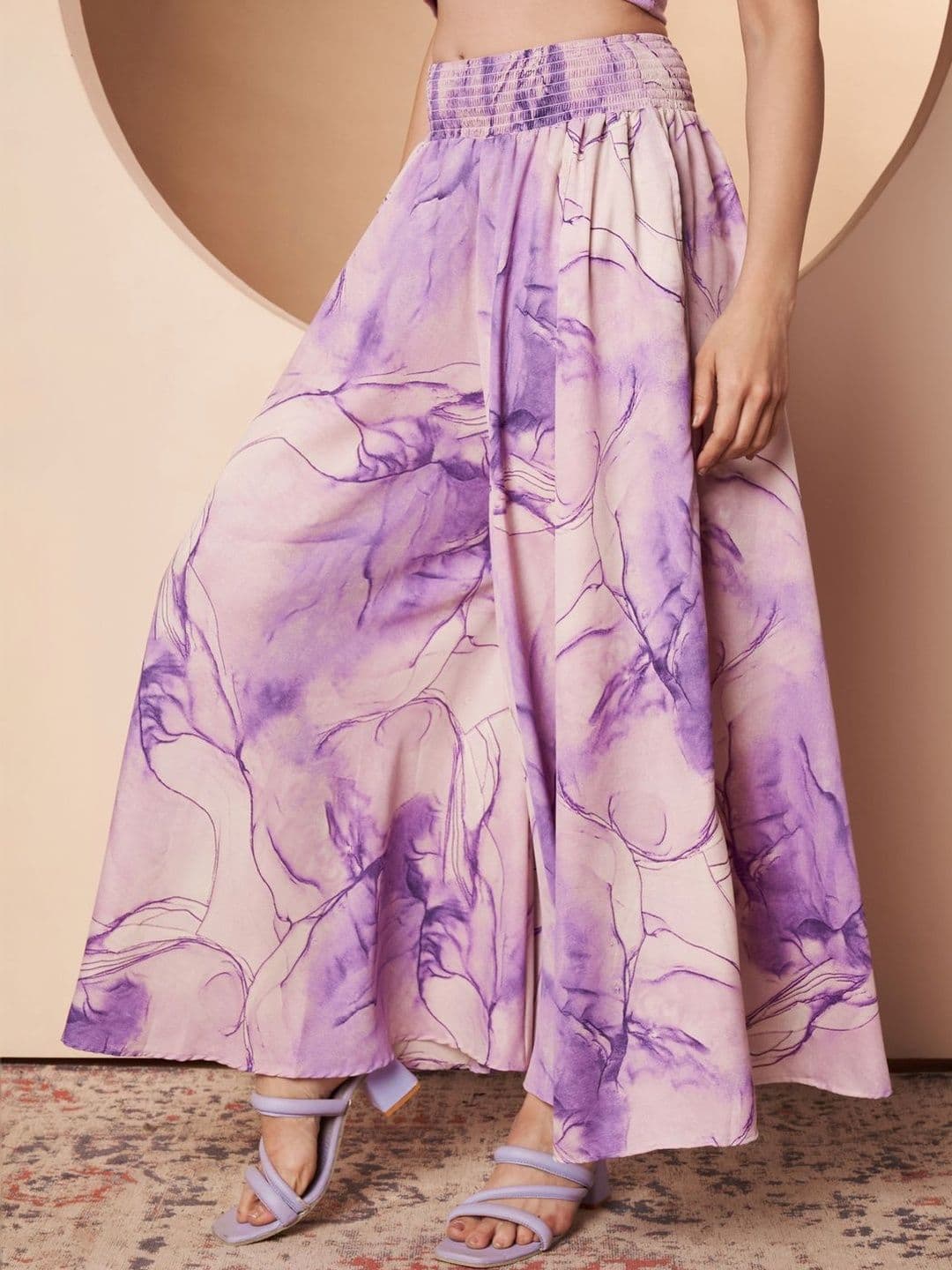 ZWERLON Women Printed Flared Palazzos - view 1