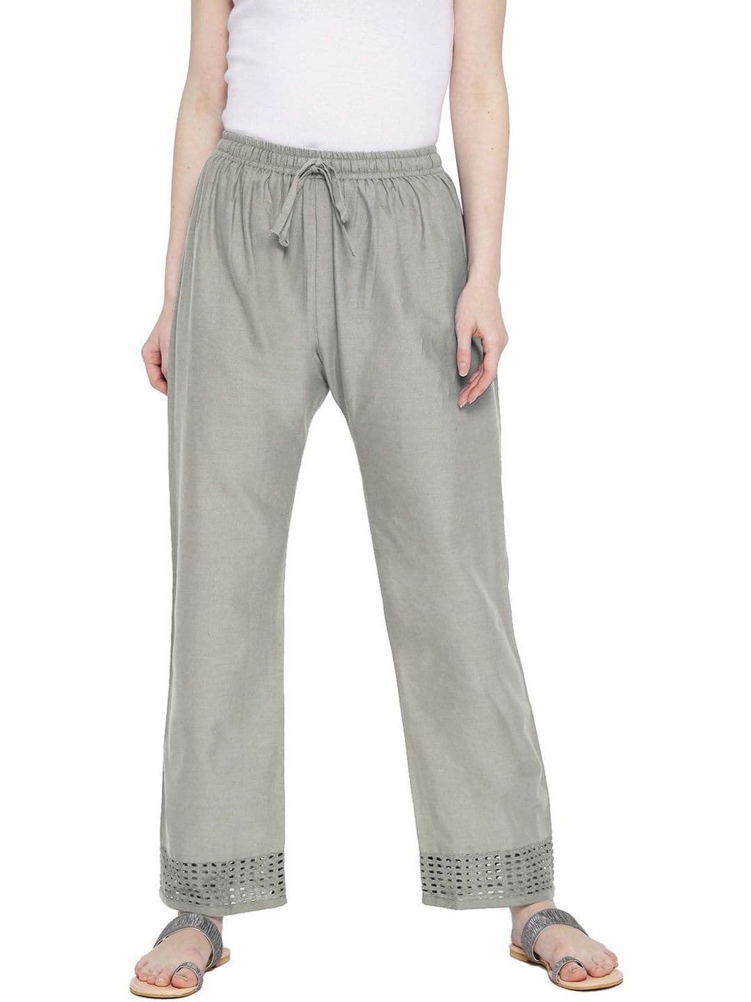 DEIFIC Women Knitted Ethnic Palazzos - view 1