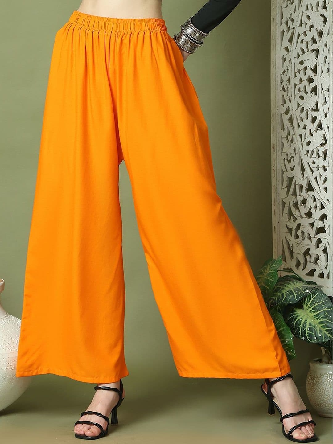 KALINI Women Flared Ethnic Palazzos - view 1