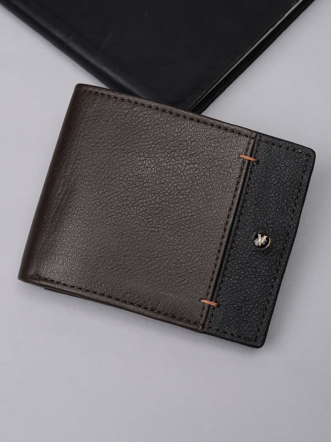 Van Heusen Men Colourblocked Leather Wallets - view 1