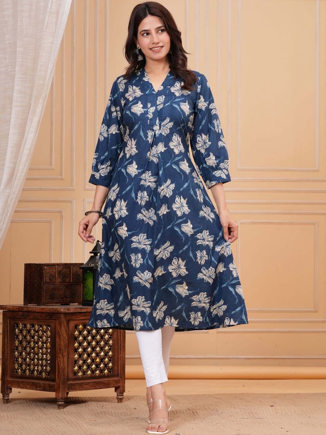 BLOCKS OF INDIA Women Ethnic Motifs Printed Block Print Handloom Kurta - view 1